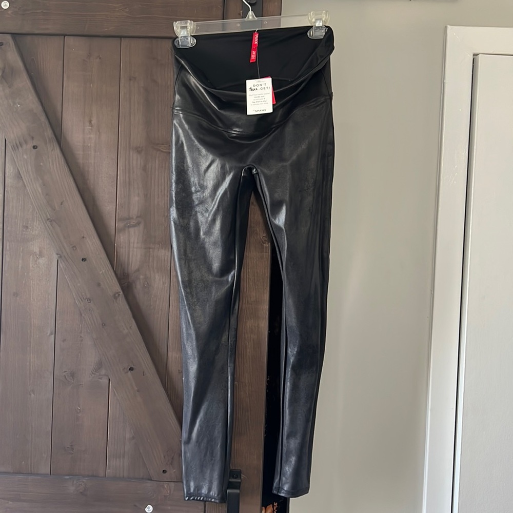 SPANX Faux Leather Leggings